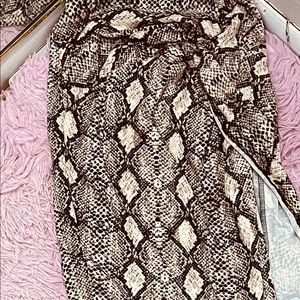 Snake print cami skirt